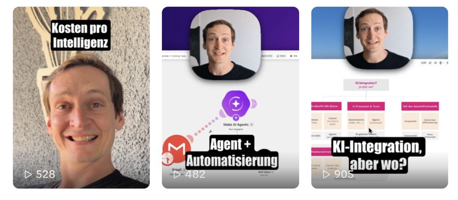 Übersicht meiner Kurzvideos zu KI & Automatisierung